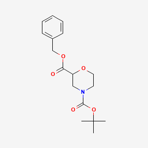 molecular formula C17H23NO5 B8658266 2-Benzyl 4-tert-butyl morpholine-2,4-dicarboxylate 