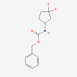 molecular formula C13H15F2NO2 B8658332 Benzyl 3,3-difluorocyclopentylcarbamate 