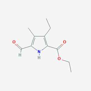 molecular formula C11H15NO3 B8658334 3-Ethyl-5-formyl-4-methyl-pyrrole-2-carboxylic acid ethyl ester 