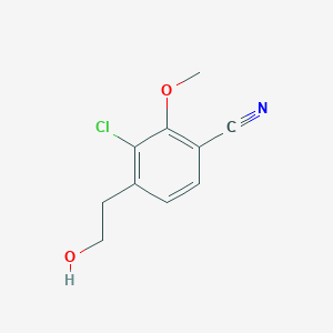 molecular formula C10H10ClNO2 B8658365 2-(2-Chloro-4-cyano-3-methoxyphenyl)ethanol 