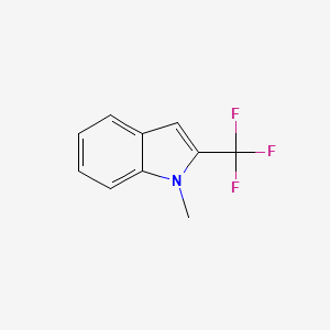 molecular formula C10H8F3N B8658397 1H-Indole, 1-methyl-2-(trifluoromethyl)- 