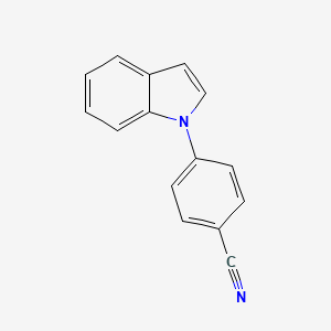 molecular formula C15H10N2 B8658399 4-(1H-Indol-1-YL)benzonitrile 