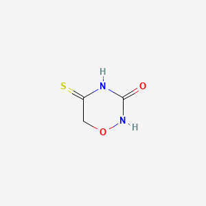 molecular formula C3H4N2O2S B8658417 2H-1,2,4-Oxadiazin-3(4H)-one, dihydro-5-thioxo- CAS No. 59696-55-8