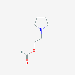 molecular formula C7H13NO2 B8658431 2-(1-Pyrrolidinyl)ethyl formate 