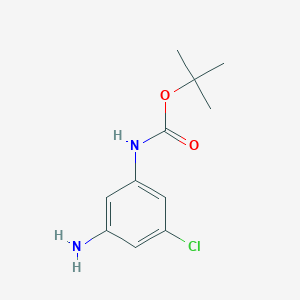 molecular formula C11H15ClN2O2 B8658438 (3-Amino-5-chlorophenyl)carbamic acid tert-butyl ester 