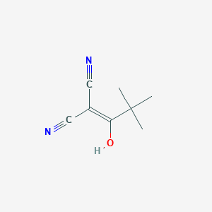 molecular formula C8H10N2O B8658462 (1-Hydroxy-2,2-dimethylpropylidene)propanedinitrile CAS No. 40798-10-5