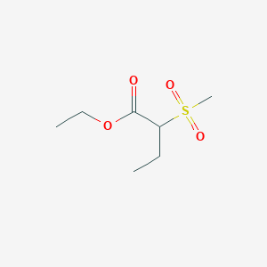 molecular formula C7H14O4S B8658483 Ethyl 2-(methylsulfonyl)butanoate 
