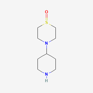 molecular formula C9H18N2OS B8658503 4-Piperidin-4-yl-thiomorpholine-1-oxide 