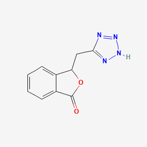 molecular formula C10H8N4O2 B8658560 3-[(2H-Tetrazol-5-yl)methyl]-2-benzofuran-1(3H)-one CAS No. 612851-55-5