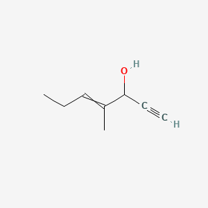 molecular formula C8H12O B8658603 1-Ethynyl-2-methyl-2-pentenyl alcohol CAS No. 54406-43-8