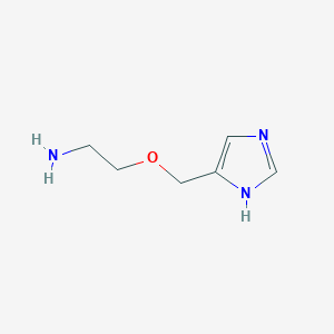 molecular formula C6H11N3O B8658606 4-(2-Aminoethoxymethyl)imidazole 