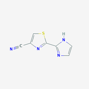 molecular formula C7H4N4S B8658637 2-(1H-Imidazol-2-yl)-thiazole-4-carbonitrile 