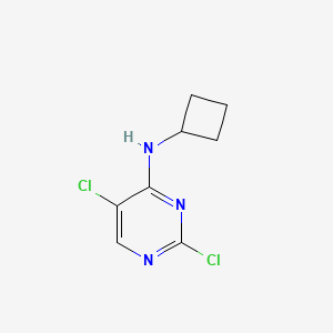 molecular formula C8H9Cl2N3 B8658638 4-Cyclobutylamino-2,5-dichloro-pyrimidine 