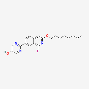 molecular formula C21H24FN3O2 B8658789 2-(1-Fluoro-3-(octyloxy)isoquinolin-7-yl)pyrimidin-5-ol CAS No. 184708-83-6