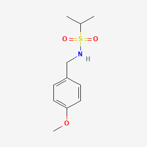 molecular formula C11H17NO3S B8658799 N-[isopropylsulfonyl]-4-methoxy-benzylamine 