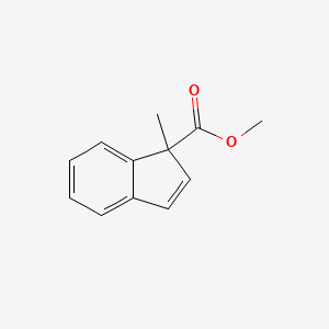 molecular formula C12H12O2 B8658845 methyl 1-methyl-1H-indene-1-carboxylate 