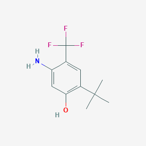 molecular formula C11H14F3NO B8658861 5-Amino-2-tert-butyl-4-trifluoromethyl-phenol 