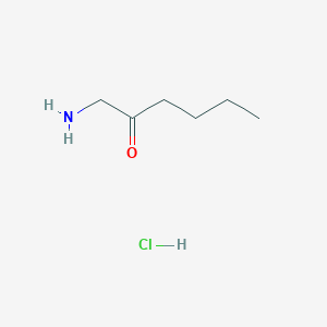 molecular formula C6H14ClNO B8658883 1-Amino-2-hexanone hydrochloride 
