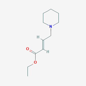 molecular formula C11H19NO2 B8658920 4-Piperidino-2-butenoic acid ethyl ester 