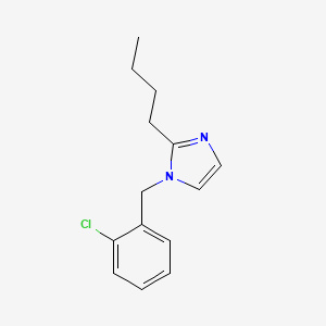 molecular formula C14H17ClN2 B8658926 1H-Imidazole, 2-butyl-1-[(2-chlorophenyl)methyl]- CAS No. 133485-54-8