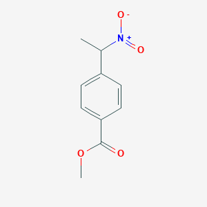 molecular formula C10H11NO4 B8658975 Benzoic acid, 4-(1-nitroethyl)-, methyl ester CAS No. 121408-12-6