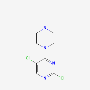 molecular formula C9H12Cl2N4 B8659004 2,5-Dichloro-4-(4-methylpiperazin-1-yl)pyrimidine 