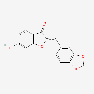 molecular formula C16H10O5 B8659021 6-hydroxy-2-piperonylidene 3(2H)-benzofuranone 