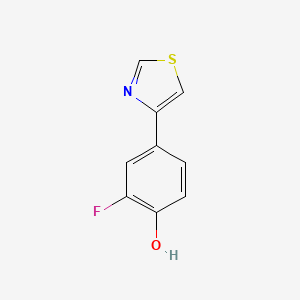 molecular formula C9H6FNOS B8659028 2-Fluoro-4-(thiazol-4-yl)phenol 