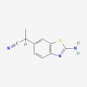 6-Benzothiazoleacetonitrile, 2-amino-alpha-methyl-