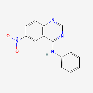 molecular formula C14H10N4O2 B8659055 6-Nitro-N-phenylquinazolin-4-amine 