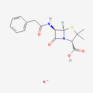 molecular formula C16H18KN2O4S B8659060 4-Thia-1-azabicyclo[3.2.0]heptane-2-carboxylic acid,3,3-dimethyl-7-oxo-6-[(phenylacetyl)amino]-(2S,5R,6R)-,monopotassium salt 