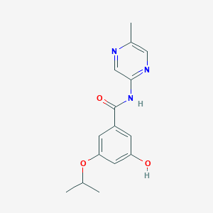 molecular formula C15H17N3O3 B8659065 3-Hydroxy-N-(5-methylpyrazin-2-yl)-5-[(propan-2-yl)oxy]benzamide CAS No. 919784-60-4