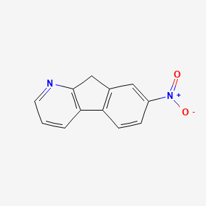 molecular formula C12H8N2O2 B8659093 7-nitro-9H-indeno[2,1-b]pyridine CAS No. 77446-51-6