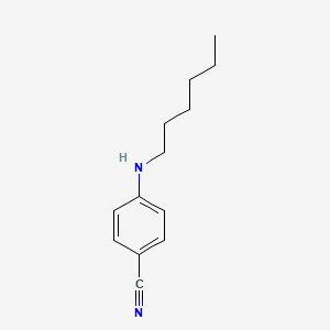 molecular formula C13H18N2 B8659105 4-(Hexylamino)benzonitrile 