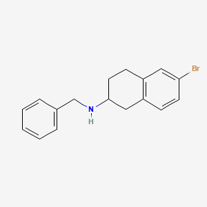 molecular formula C17H18BrN B8659133 Benzyl-(6-bromo-1,2,3,4-tetrahydro-naphthalen-2-yl)-amine 