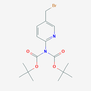 molecular formula C16H23BrN2O4 B8659151 5-Bromomethyl-2-(N,N-ditert-butoxycarbonylamino)PY 
