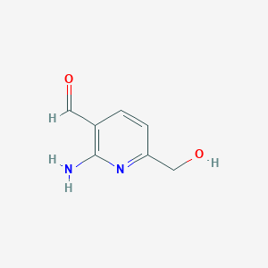 molecular formula C7H8N2O2 B8659163 2-Amino-6-hydroxymethyl-pyridine-3-carbaldehyde 