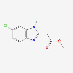 molecular formula C10H9ClN2O2 B8659178 methyl (5-chloro-1H-benzimidazol-2-yl)acetate 