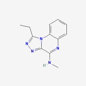 molecular formula C12H13N5 B8659216 4-Methylamino-1-ethyl-[1,2,4]triazolo[4,3-a]quinoxaline 