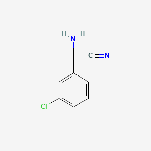 molecular formula C9H9ClN2 B8659230 2-Amino-2-(3-chloro-phenyl)-propionitrile 