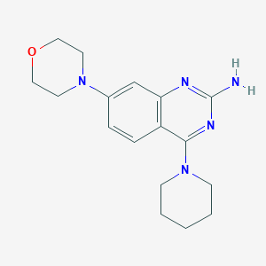 molecular formula C17H23N5O B8659233 7-Morpholin-4-yl-4-piperidin-1-ylquinazolin-2-ylamine 