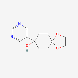 8-Pyrimidin-5-yl-1,4-dioxaspiro[4,5]decan-8-ol