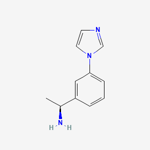 molecular formula C11H13N3 B8659243 (s)-1-(3-(1h-Imidazol-1-yl)phenyl)ethanamine 