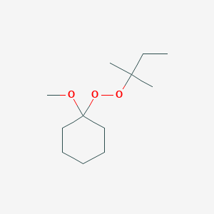 molecular formula C12H24O3 B8659298 1-Methoxy-1-[(2-methylbutan-2-yl)peroxy]cyclohexane CAS No. 125768-93-6