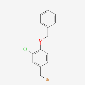 molecular formula C14H12BrClO B8659303 1-Benzyloxy-4-bromomethyl-2-chloro-benzene CAS No. 536974-88-6