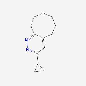 molecular formula C13H18N2 B8659311 3-Cyclopropyl-5,6,7,8,9,10-hexahydrocycloocta[c]pyridazine CAS No. 918874-19-8