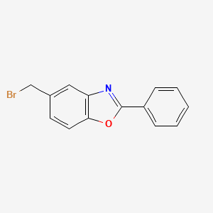 molecular formula C14H10BrNO B8659317 5-Bromomethyl-2-phenylbenzoxazole 