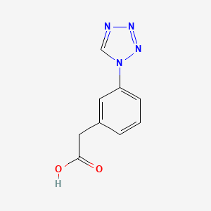 molecular formula C9H8N4O2 B8659352 [3-(1H-tetrazol-1yl)phenyl]acetic acid 