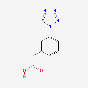 molecular formula C9H8N4O2 B8659352 2-[3-(tetrazol-1-yl)phenyl]acetic acid 