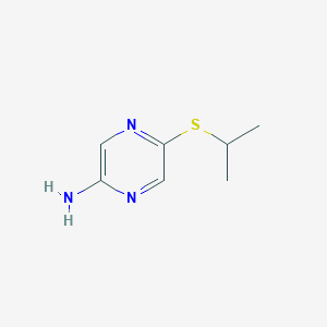 molecular formula C7H11N3S B8659370 5-Isopropylsulfanylpyrazin-2-amine 